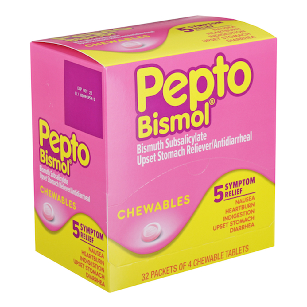 PEPTO BISMOL DIARRHEA RELIEF 4 CT ORIGINAL CHEWABLE