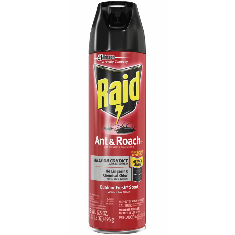 RAID ANT & ROACH KILLER 17.5 OZ OUTDOOR FRESH RED