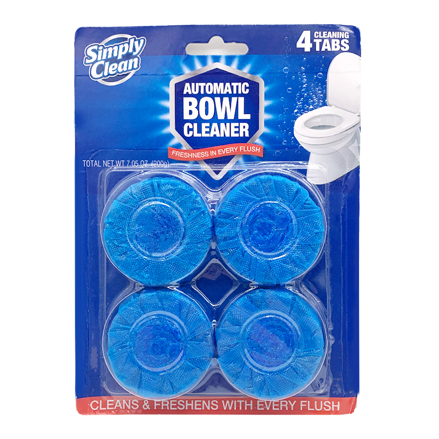 SIMPLY CLEAN TOILET BOWL CLEANER & DEODORIZERS 4 CT AUTOMATIC