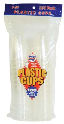 PRIDE CLEAR CUP 7 OZ / 2.1 G 100 CT CLEAR
