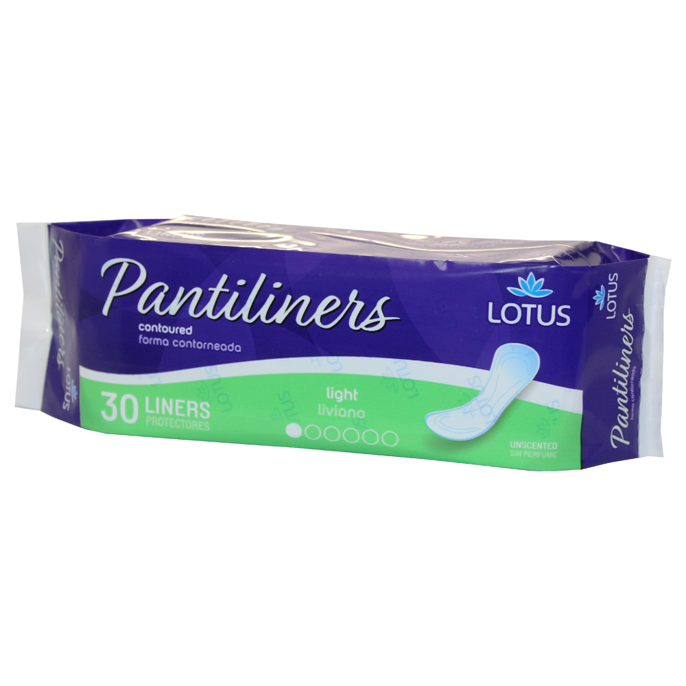 LOTUS PANTY LINER 30 CT LIGHT CONTOURED