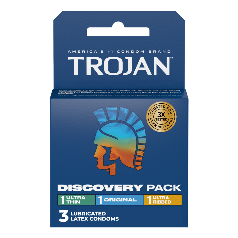 TROJAN CONDOM 3 CT DISCOVERY PACK