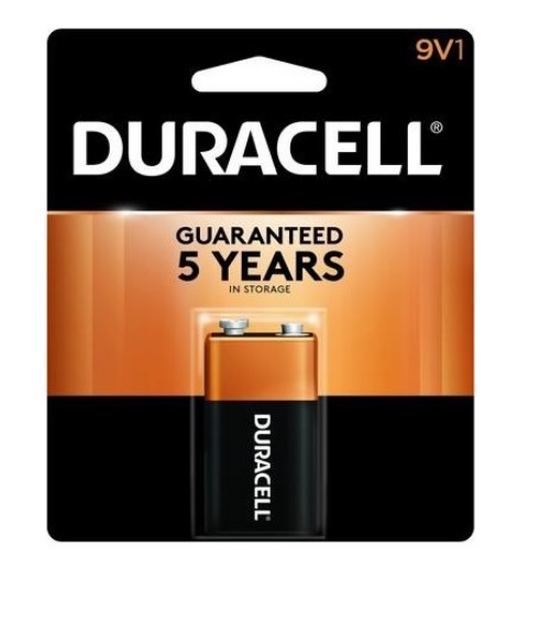 DURACELL BATTERIES 9V-1 COPPERTOP