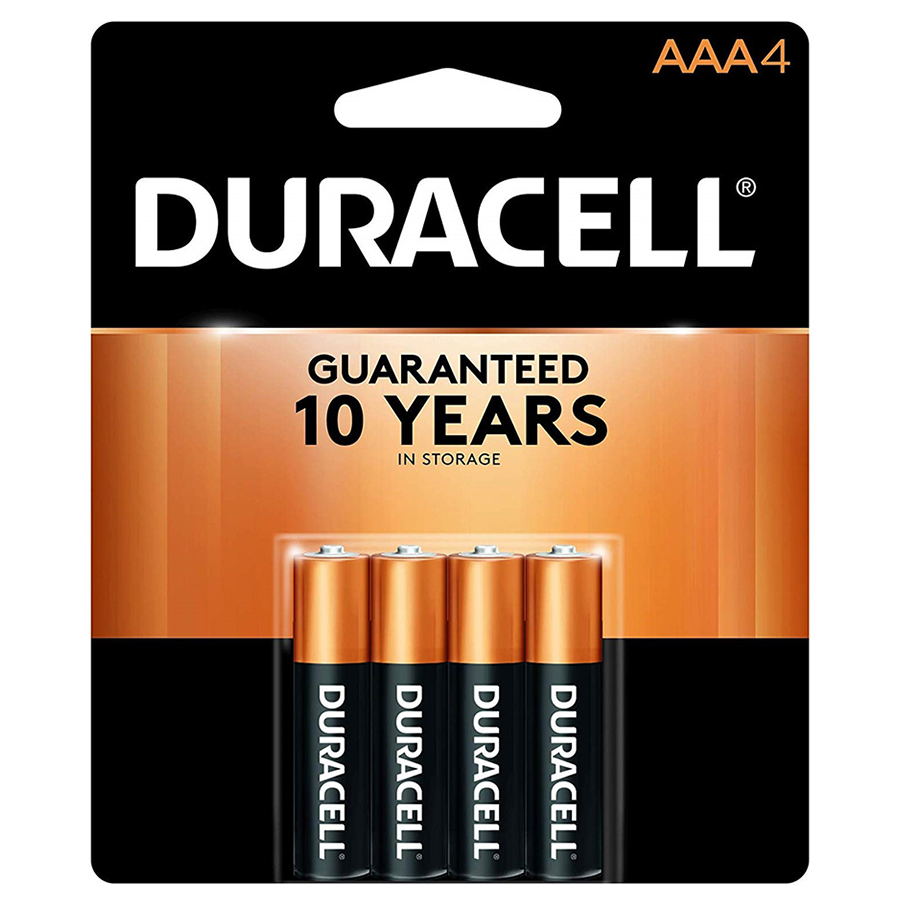 DURACELL BATTERIES AAA4 COPPERTOP