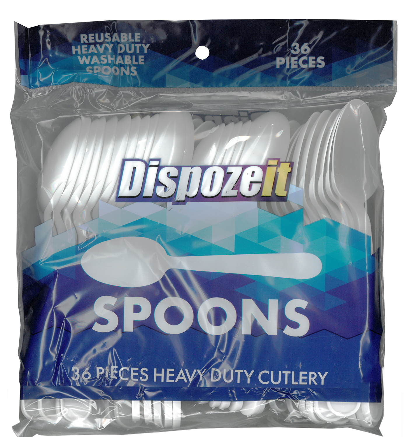 DISPOZEIT PLASTIC CUTLERY 36 CT HEAVY DUTY SPOON