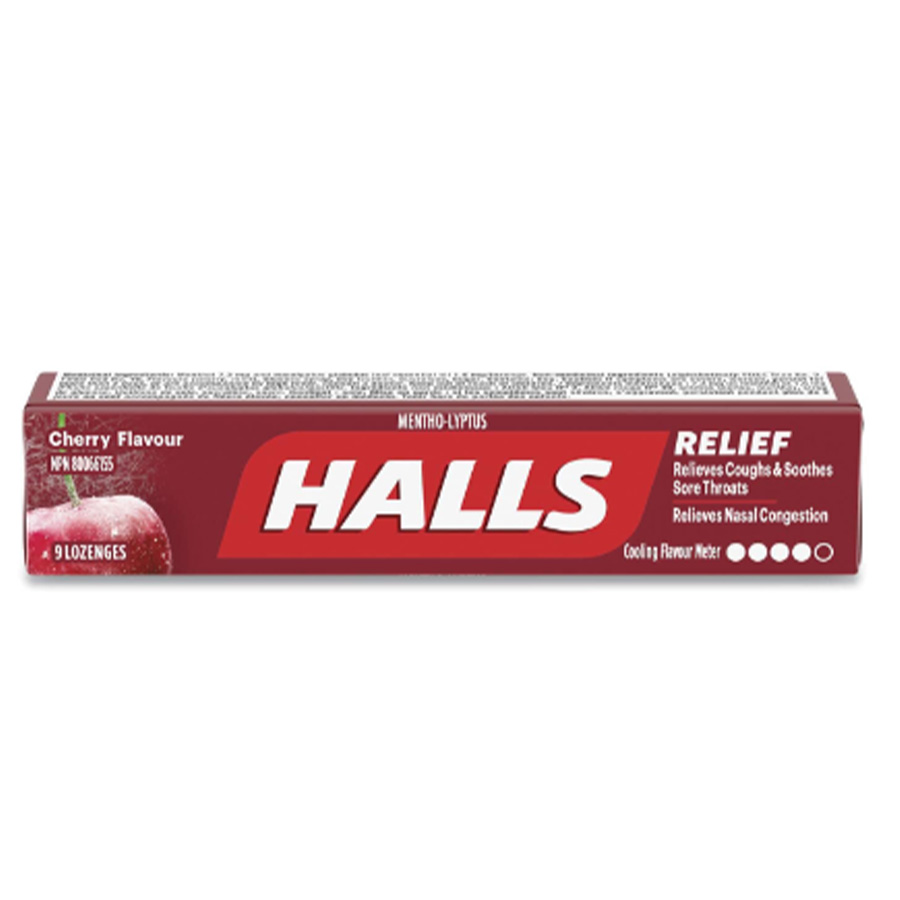 HALLS COUGH DROPS 9 CT CHERRY (MEXICO)