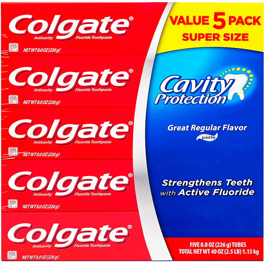 COLGATE TOOTHPASTE 8 OZ CAVITY PROTECTION REGULAR