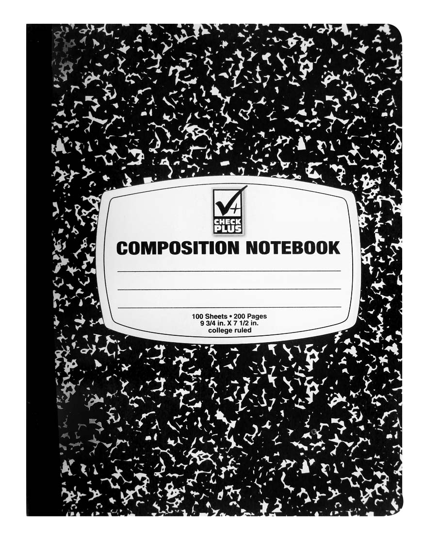 CHECK PLUS COMPOSITION NOTEBOOK 100 SHEET 9.5 X 7.5 IN COLLG RULE