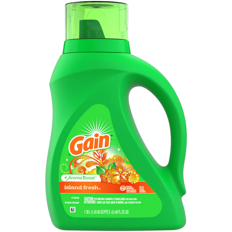 GAIN LIQUID DETERGENT 46 OZ / 1.36 L ISLAND FRESH