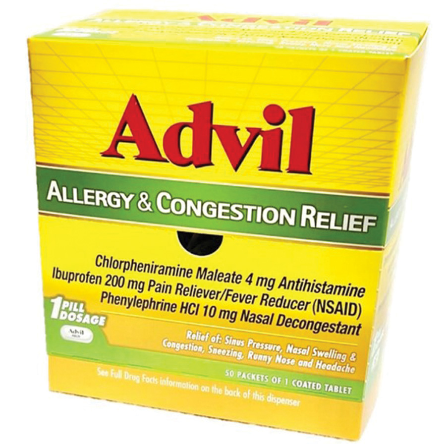 ADVIL ALLERGY & CONGESTION 1 CT DISPENSER BOX