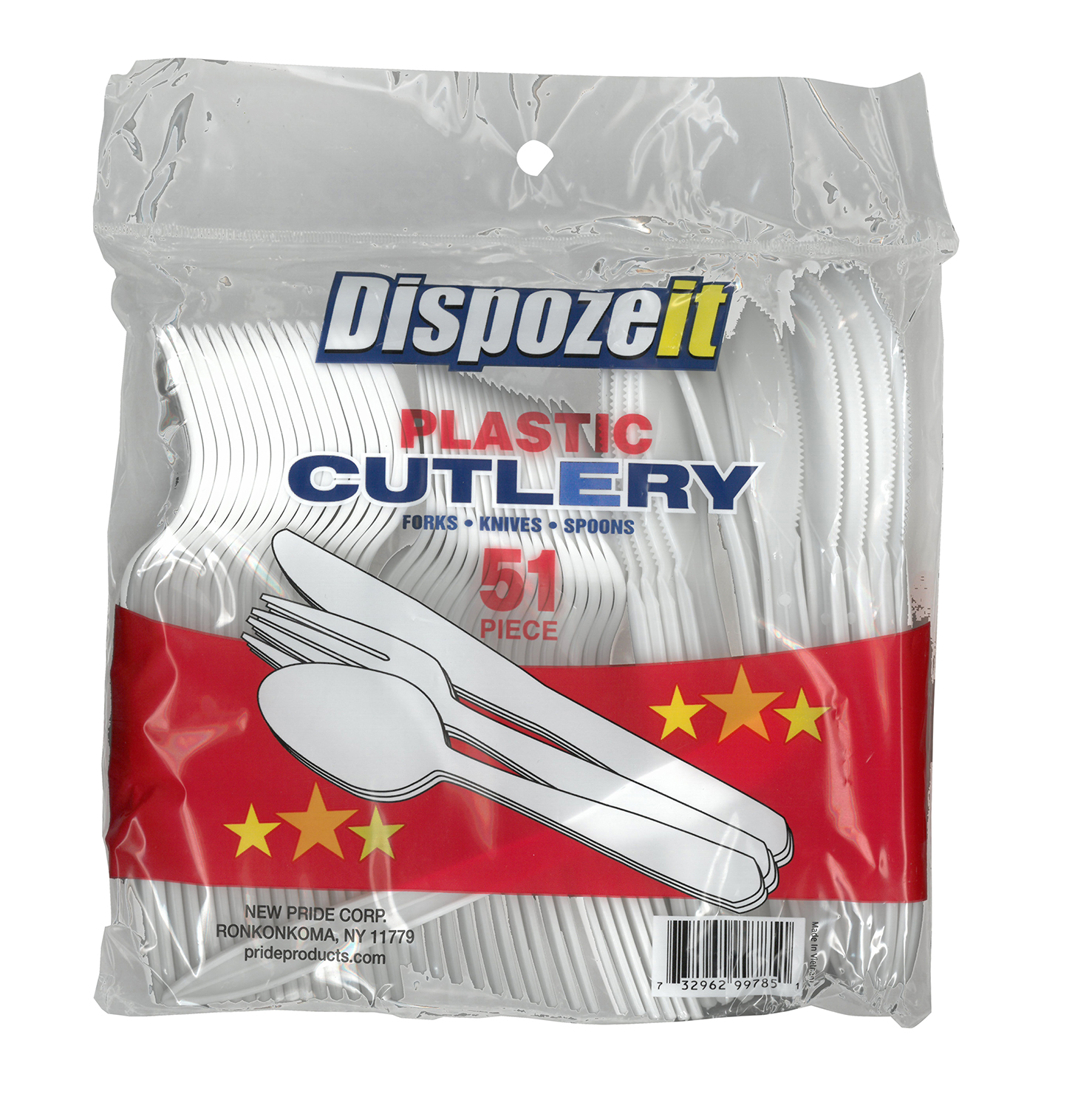 DISPOZEIT PLASTIC CUTLERY 51 CT COMBO